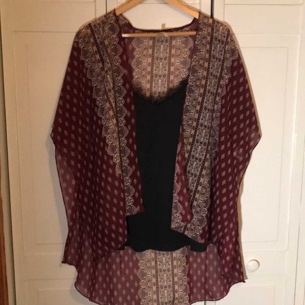 Maroon Kimono